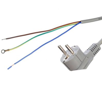16A Plug VDE H05vv-f 3g1.0mm2 Fio despojado com extremidade aberta Personalizado AC Computador de Potência Euro Cord Best Welcome Fashion