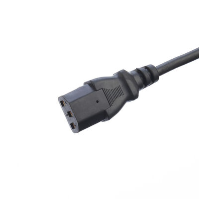 Plug AC preto / personalizado IEC60320 C13 C5 com cabo de alimentação de 3 pinos Reino Unido BS Standard 10A-16A Cable de alimentação de corrente nominal