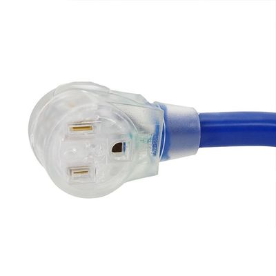 Partema do quintal ao ar livre 125V 15A NEMA 6-50P/R de serviço pesado 1/3/5/6/20ft 50m End Blue Blue Multi RV Extensão do cabo Cabo de alimentação