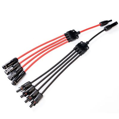 Conductor de cobre PVC Isolamento de painel solar tipo Y Conector de divisor de ramificação 4 a 1 para painéis solares e fotovoltaicos