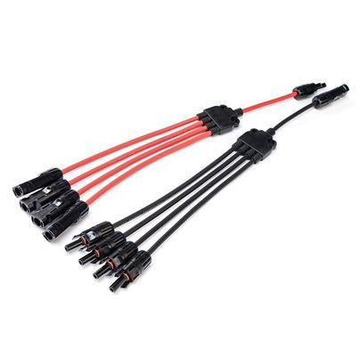 Conductor de cobre PVC Isolamento de painel solar tipo Y Conector de divisor de ramificação 4 a 1 para painéis solares e fotovoltaicos