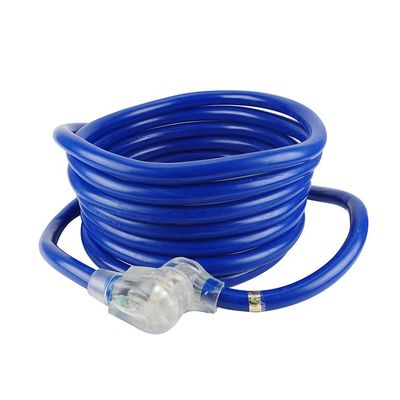 Partema do quintal ao ar livre 125V 15A NEMA 6-50P/R de serviço pesado 1/3/5/6/20ft 50m End Blue Blue Multi RV Extensão do cabo Cabo de alimentação