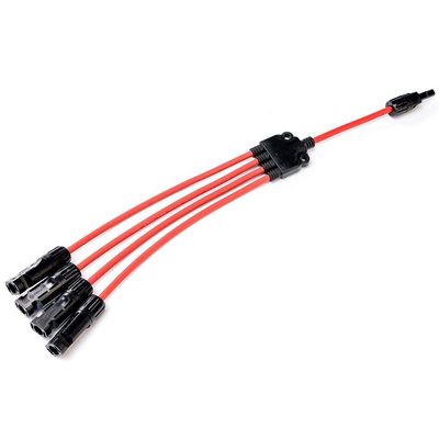 Conductor de cobre PVC Isolamento de painel solar tipo Y Conector de divisor de ramificação 4 a 1 para painéis solares e fotovoltaicos