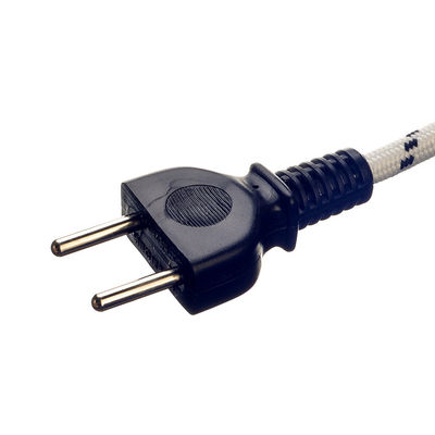 2 cordão de alimentação de cabo de eu de ponta de pin para ferro de vapor elétrico VDE/SNI/KC 2 conector de pin redondo e terminais fechados