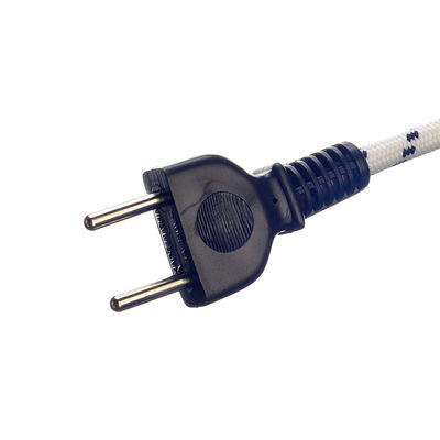 2 cordão de alimentação de cabo de eu de ponta de pin para ferro de vapor elétrico VDE/SNI/KC 2 conector de pin redondo e terminais fechados