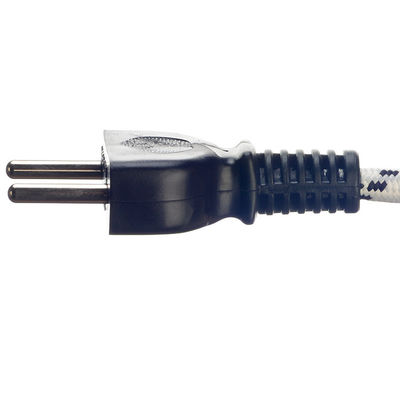 2 cordão de alimentação de cabo de eu de ponta de pin para ferro de vapor elétrico VDE/SNI/KC 2 conector de pin redondo e terminais fechados