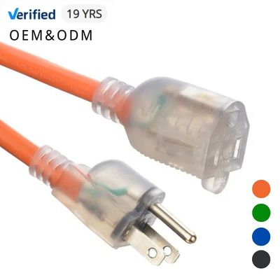 Carga pesada ETL certificado SJTW exterior 8/10/12 AWG cabo de extensão para jardim pátio necessidade exterior resistente a intempéries industrial