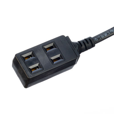 2 Pólos Flat PSE Certificado Plug de Energia com 1 Mudança para 2 Pólo Socket para Eletrodomésticos Cordão de Extensão personalizado Preto