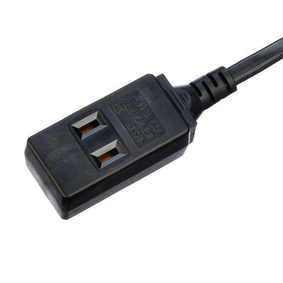 2 Pólos Flat PSE Certificado Plug de Energia com 1 Mudança para 2 Pólo Socket para Eletrodomésticos Cordão de Extensão personalizado Preto