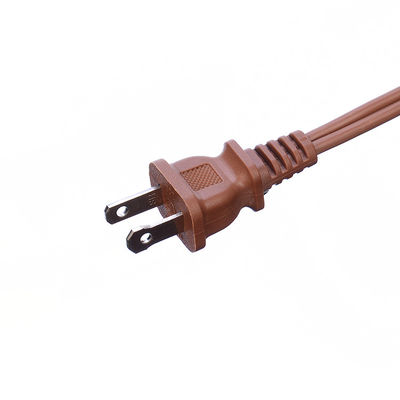 18AWG ETL Pararell Wire AC Power Cord com Switch e Socket Extension Cord Brown ETL Standard PVC Jacket USA 2 Prong