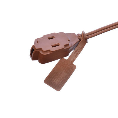 18AWG ETL Pararell Wire AC Power Cord com Switch e Socket Extension Cord Brown ETL Standard PVC Jacket USA 2 Prong