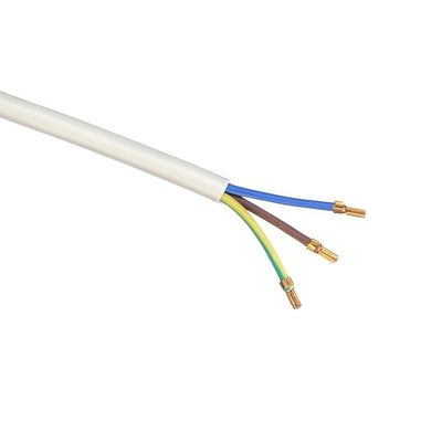 IMQ Standard 3 Pin Angled 16A Itália Cabos de alimentação brancos H05VV-F 3x0.75MM2 com terminal fechado de Crimp da Trusted