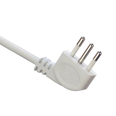 IMQ Standard 3 Pin Angled 16A Itália Cabos de alimentação brancos H05VV-F 3x0.75MM2 com terminal fechado de Crimp da Trusted