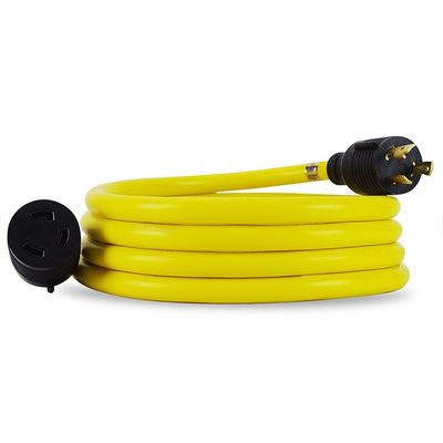ETL Listado 3 Prong 30 Amp Corda de gerador 25 pés NEMA L5-30P/L5-30R 10 Gauge 125V SJTW Corda de extensão do gerador de bloqueio