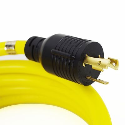 ETL Listado 3 Prong 30 Amp Corda de gerador 25 pés NEMA L5-30P/L5-30R 10 Gauge 125V SJTW Corda de extensão do gerador de bloqueio