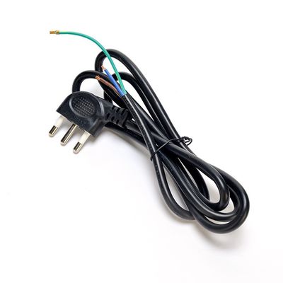 16A IEC 60320 C13 Clover Connector Preto Itália Padrão H05VV-F 3x0.75MM2 Conexão de terra do cabo de extensão Conexão de terra padrão