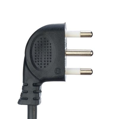16A IEC 60320 C13 Clover Connector Preto Itália Padrão H05VV-F 3x0.75MM2 Conexão de terra do cabo de extensão Conexão de terra padrão