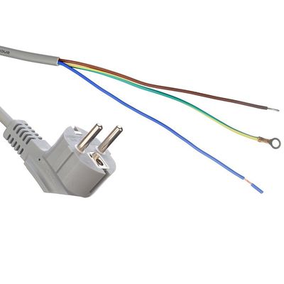 Especificação do cabo H05VV-F/H05RN-F 3x0.75-1.5MM2 VDE Cabo de alimentação padrão cinza ou personalizado para cabo de alimentação de computador AC
