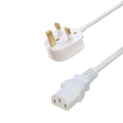 Reino Unido BS Standard Open End Rewireable 3 Prong Supply UK Plug para Computador Laptop CCA Cable Personalizado Inglaterra Uk Pin 3