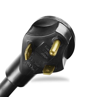 30Amp Heavy Duty RV Extension Cord 10 AWG ETL Listado 50ft TT-30P para TT-30R com indicador LED e Design de Desligamento Fácil