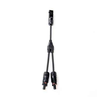 Extenção de fio fotovoltaico de cabo solar com conector solar PV004 Y Dividor Preto e vermelho Par H1Z2Z2-K DC 1500V 1X4mm XLPO Isolamento