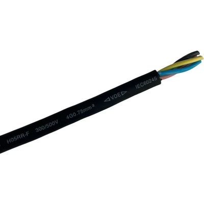 Performance de longa duração Multicore Copper Wire Power Cord 2/3/4/5/6 Core Pvc Rubber Cable 10A 250V