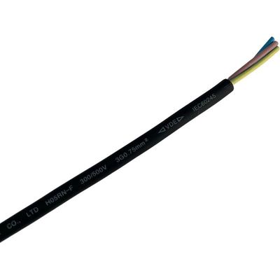 Performance de longa duração Multicore Copper Wire Power Cord 2/3/4/5/6 Core Pvc Rubber Cable 10A 250V