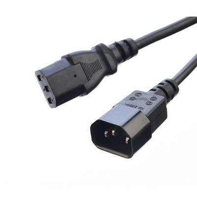 Cordão de alimentação AC de 125 V para máquina de lavar louça congelador 220 V Extensão ETL homologada EUA NEMA 5-15P para IEC C13 Fim despojado 18AWG 220 V