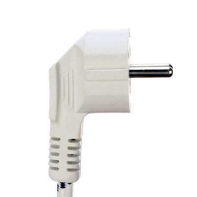 Isolamento de PVC/borracha VDE Padrão 16A/250V Cordão de extensão do cabo de alimentação para aparelhos domésticos 3 Cordão de CA trançado de algodão