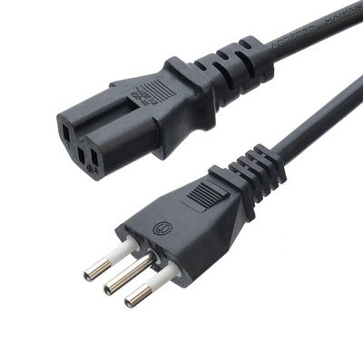 3 pin 16A Plug C13 Conector preto Italia Cordão de extensão padrão Leads IMQ Cordão de alimentação Italiano cabo de alimentação para aterramento