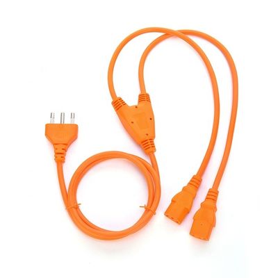 3 pin 16A Plug C13 Conector preto Italia Cordão de extensão padrão Leads IMQ Cordão de alimentação Italiano cabo de alimentação para aterramento
