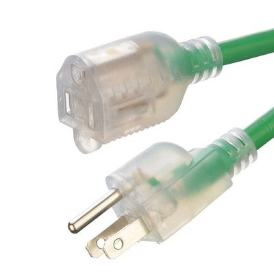 Cordão de Extensão de Energia AC Americano 3pin America Extension Socket Wire 120V 60Hz Green Garden Length 6FT/8FT/10FT/12FT/25FT
