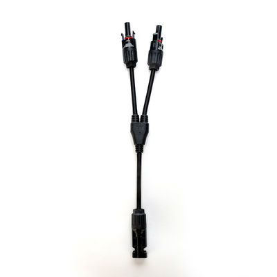 Fios de painéis solares de isolamento de PVC para cabos de ramificação solar PV do tipo Y PV004 Conector e faixa de temperatura de -40 °C a 90 °C