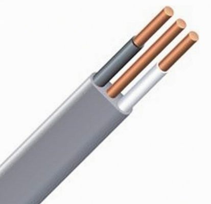 100m Rolo de 2.5mm Conductor de cobre cabo elétrico com 1.5mm Terra cabo em cinza Twin Flat cabo BS6004 padrão