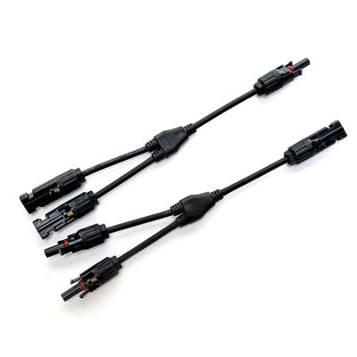 Fios de painéis solares de isolamento de PVC para cabos de ramificação solar PV do tipo Y PV004 Conector e faixa de temperatura de -40 °C a 90 °C