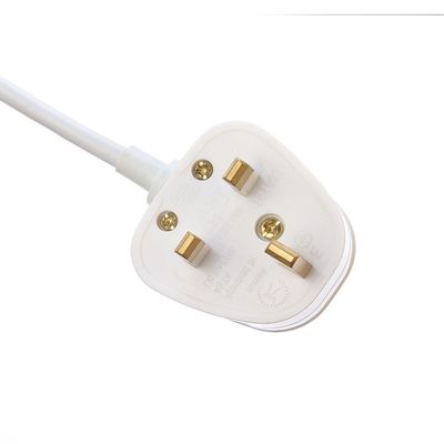 10-16A Cabo de alimentação do Reino Unido de ponta aberta Recableável de 3 pontas de alimentação de computador portátil Cabo elétrico do Reino Unido Pin 3 Standard Grounding
