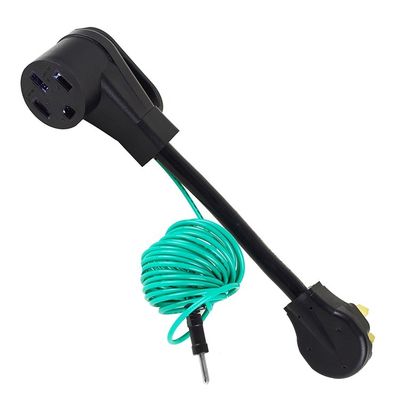 1FT Nema 10-30P Homem para 14-50R Fêmea Adaptador de Secador Cordão 50 Amp STW 10-AWG tomada Plug Cordão de alimentação com fio de terra Azul