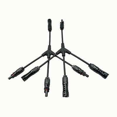 1x4mm2 Cable Solar XLPO XLPE PV Y Splitter 1 a 3 com PV004 Connector Proteção UV