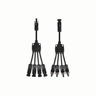 1x4mm2 Cobre em lata XLPO XLPE Cable fotovoltaico Y Splitter 1 Transferência 2 com PV004 Conector aquecimento UV Res Jacket TUV aprovado