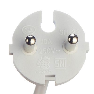 Top Rated SNI Standard 10A 2 Pin Prong H05vvh2 f 2x0.75mm2 Cabo de alimentação AC para seus aparelhos de cozinha domésticos