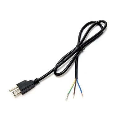ETL personalizado de 3 pontas Cordão de alimentação americano ETL1ft Cordão de extensão de cabeça plana PVC Jaqueta 3X16AWG 7a 125v 2 pontas Figura 8