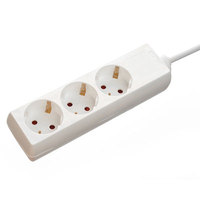 Protector contra sobrecarga de 220V Euro Power Strip branco para reengenharia de software 3 tomadas 6ft cabo de alimentação e suporte personalizado