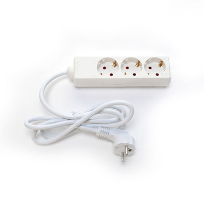 Protector contra sobrecarga de 220V Euro Power Strip branco para reengenharia de software 3 tomadas 6ft cabo de alimentação e suporte personalizado