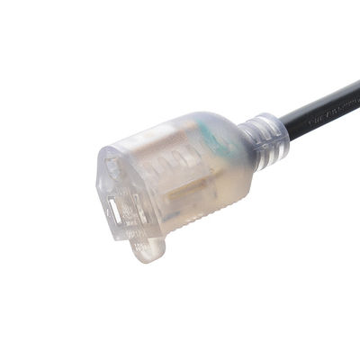 250V Rated 12/3 50 ft Waterproof Heavy Duty Extension Cord com indicador iluminado End Bared Stranded Cooper Conductor