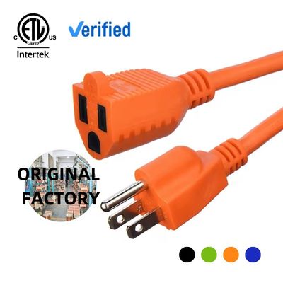 10FT 16/3 Indoor Outdoor Waterproof 3 Prong Flexblie SJTW Weatherproof 13AMP 1625W 16AWG Heavy Duty Elétrico RV Extension Cord