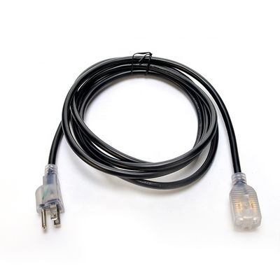 16/3 Indoor Outdoor Waterproof 3 Prong Flexblie SJTW Heavy Duty Elétrico Custom Extension Cord com e US Plug Standard
