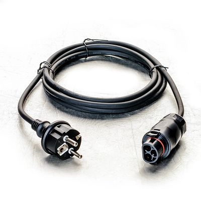 Balcony PV System Micro Inverter AC Power Cord Schuko Plug to LY01 Connector With H07RN-F Rubber Cable for DEYE Model