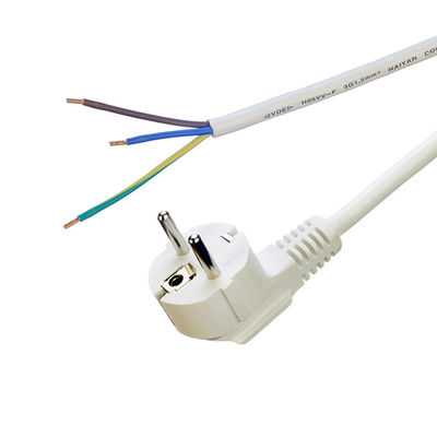 Euro Standard VDE Power Cord Cee7/7 Plug com terminal desmontado Terminado 16A/250V H05vv-f Pvc Flexível Commercial