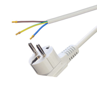 Euro Standard VDE Power Cord Cee7/7 Plug com terminal desmontado Terminado 16A/250V H05vv-f Pvc Flexível Commercial