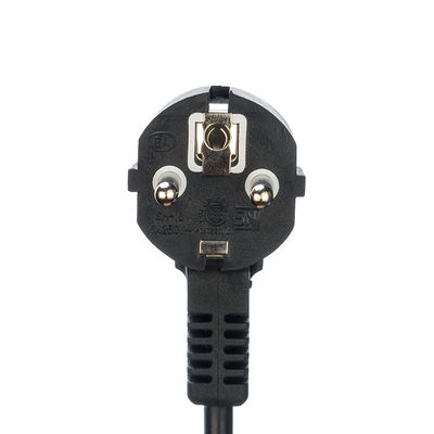 Plug Elétrico Cable preto Kema-keur H05vv-f 3 cordão de extensão de pontas para fogão de viagem com solução personalizada de ponta aberta